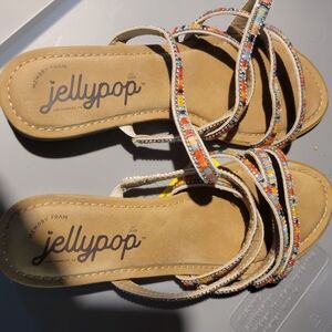Jellypop Women's Sandals with Beaded Straps - Multicolor